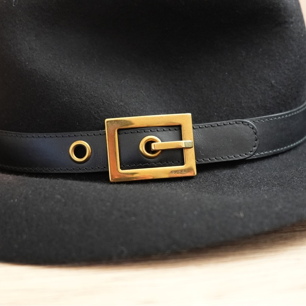 Mint Condition Gucci Wool Hat with Leather Belt - RARE - Picture 6 of 8